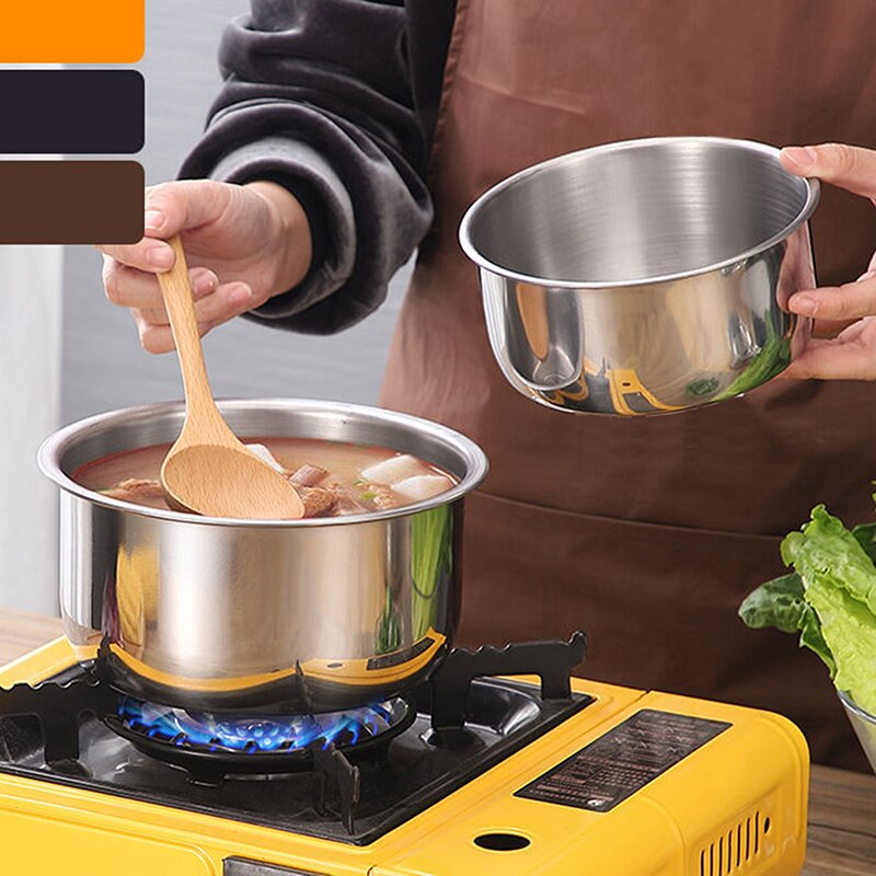 3pcs Stainless Steel Soup Pot Stock Pot Set with Lid