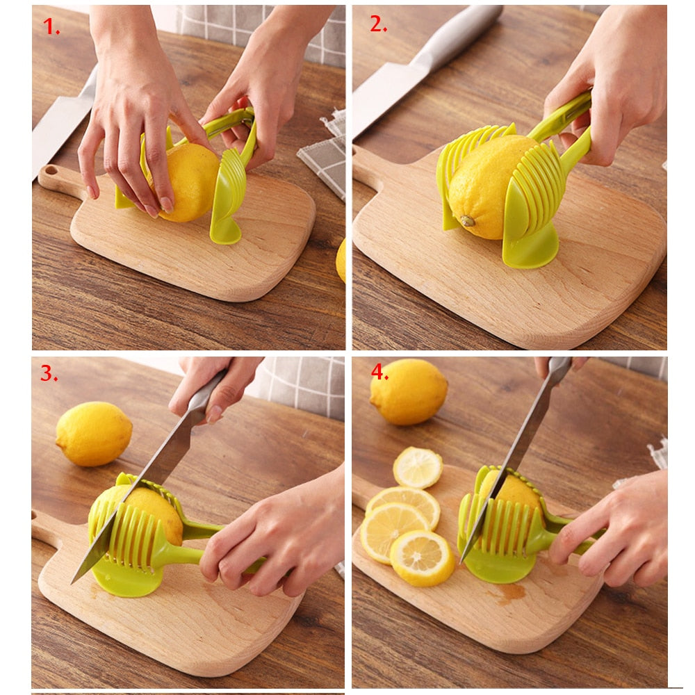 Handheld Tomato Onion Slicer Bread Clip