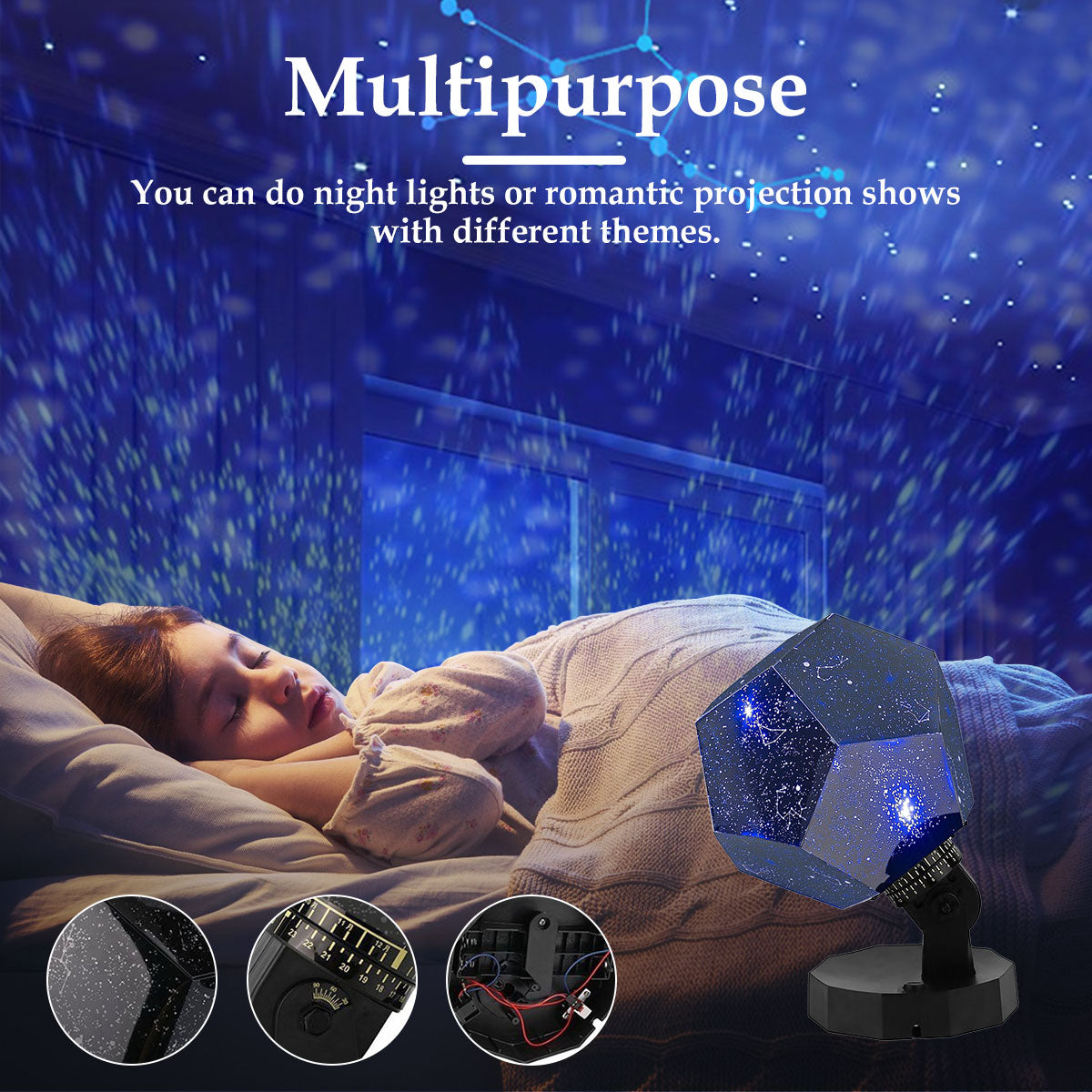 Star Projector Galaxy Lamp Starry Sky Night