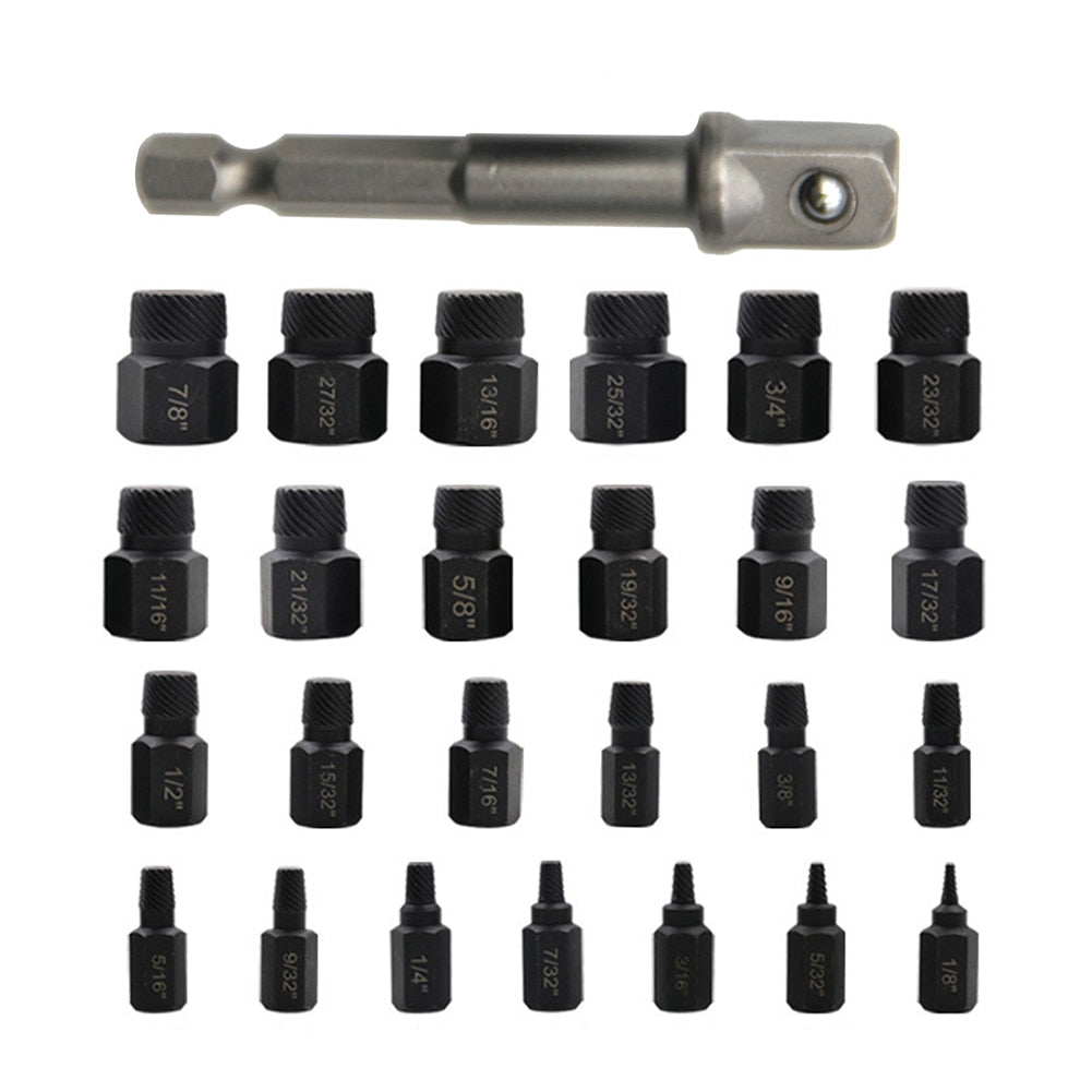 10/26pcs Screw and Bolt Extractor Drill Set