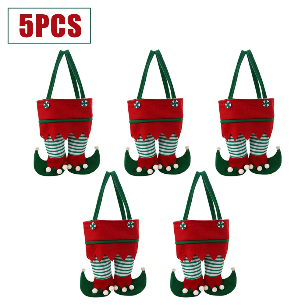 Christmas Elf Candy Bags Velvet Bags Santa Claus Pants