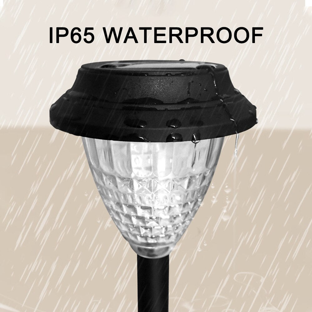 Solar Led Lawn Lamp Outdoor Waterproof RGB Warm Double Light Source Yard Villa Path Balcony Garden Decoration Lights