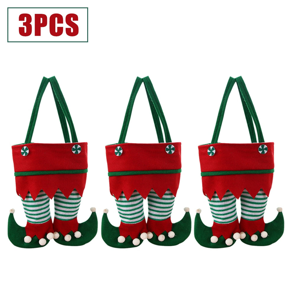 Christmas Elf Candy Bags Velvet Bags Santa Claus Pants