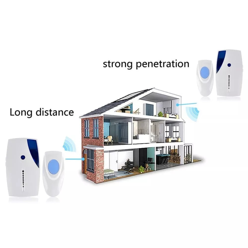 Wireless Doorbell 30m Range Cordless Music Door Bell