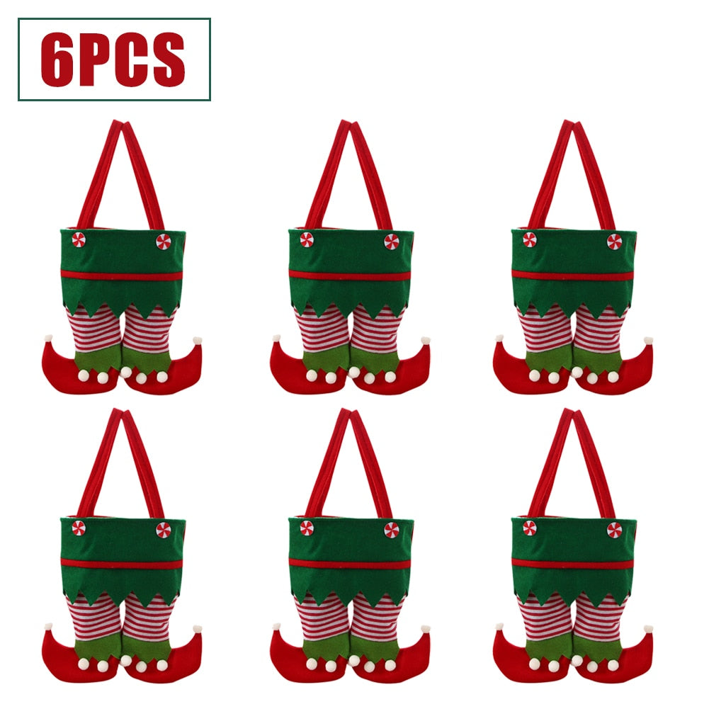 Christmas Elf Candy Bags Velvet Bags Santa Claus Pants