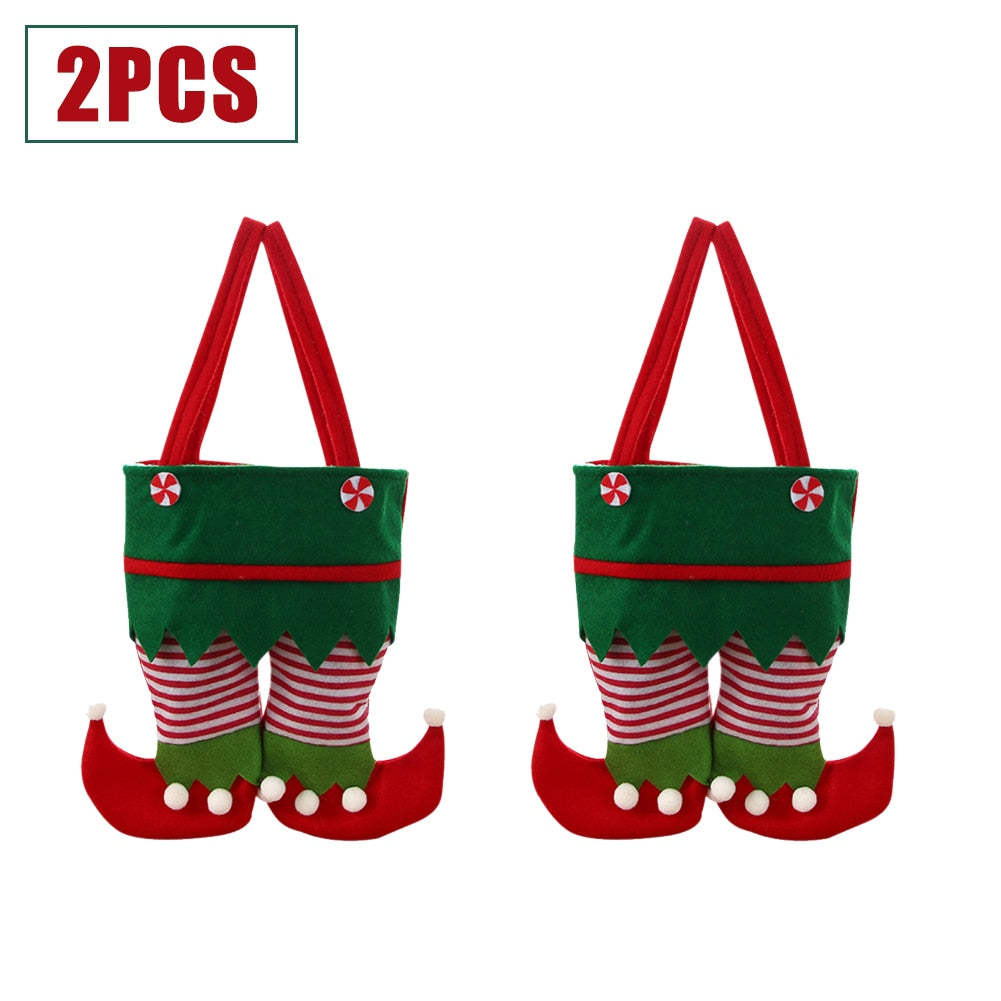 Christmas Elf Candy Bags Velvet Bags Santa Claus Pants