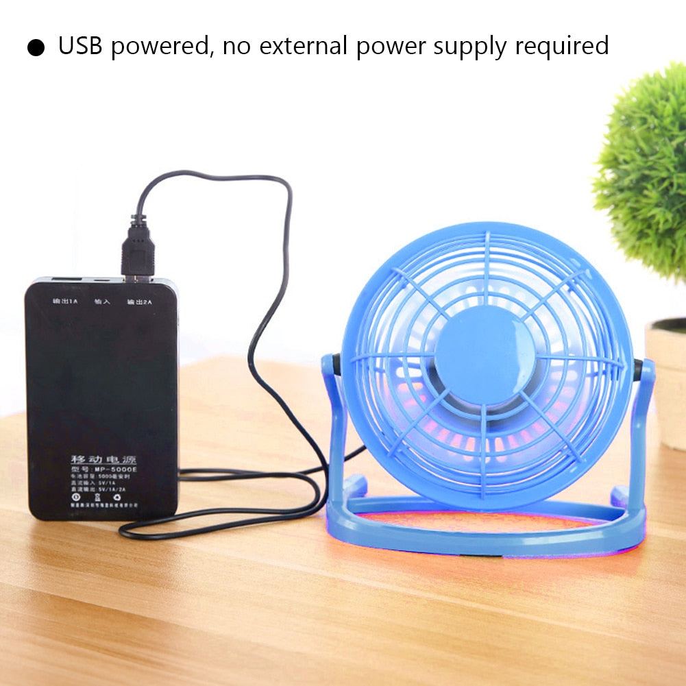 4 Inch Small Desktop Plastic Fan Mini Silent