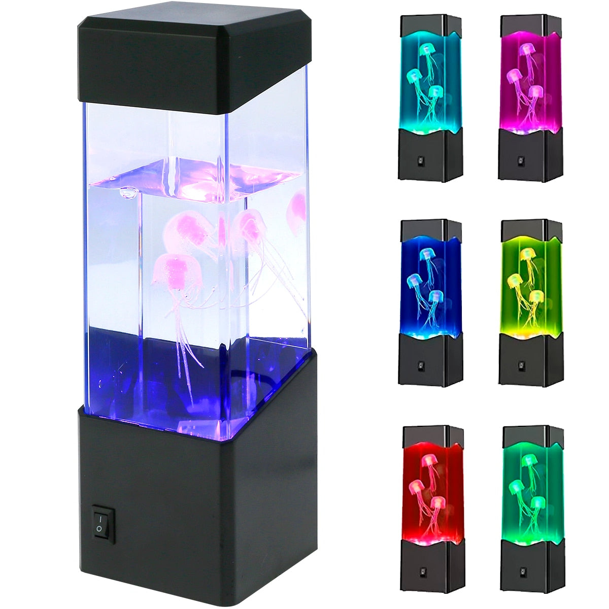 LED Jellyfish Lamp USB/Battery Simulated Jellyfish Night Light Multi-Color