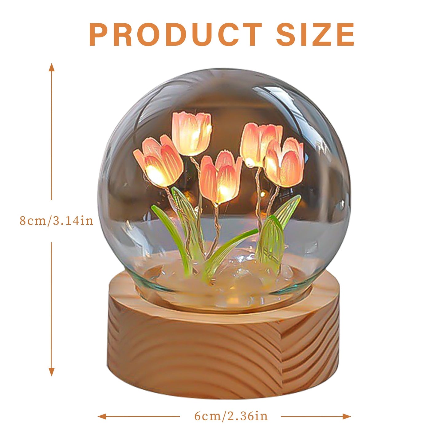 DIY Tulip Flowers LED Light DIY Handmade Night Light