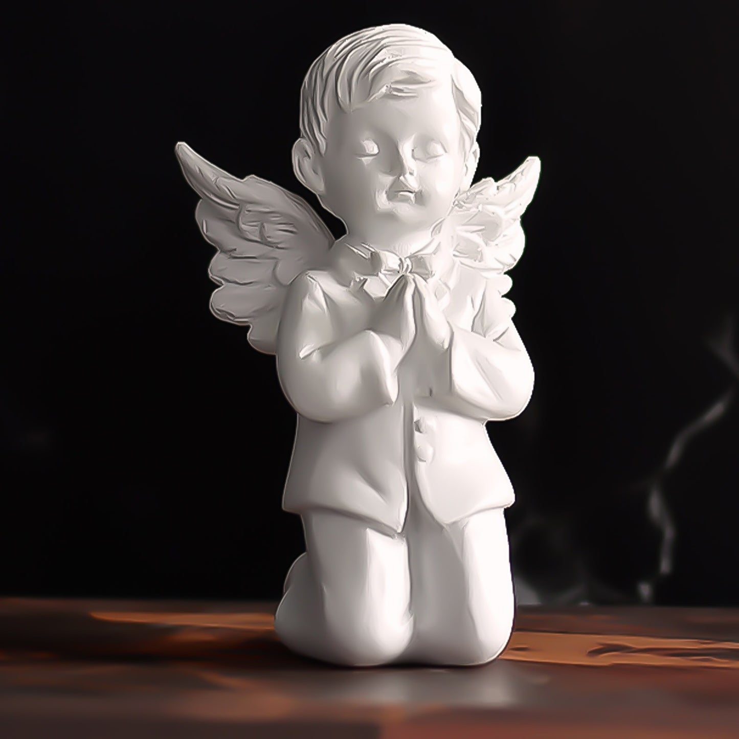 Cute Resin Fairy Girl Angel Figurine Peaceful Prayer Sculpture