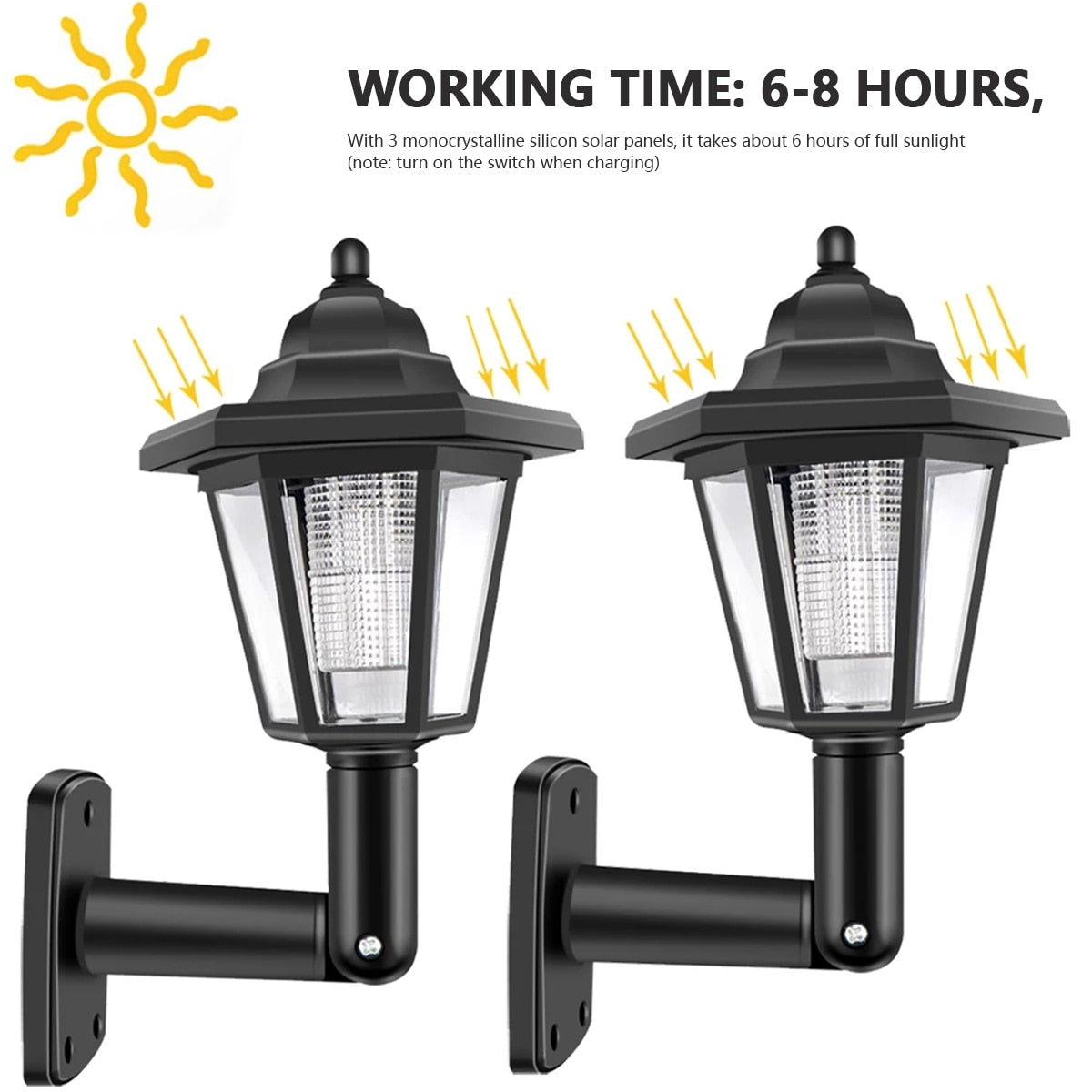 Solar Outdoor LED Wall Lamp - northstarhomeandgarden