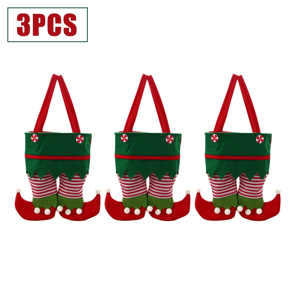 Christmas Elf Candy Bags Velvet Bags Santa Claus Pants