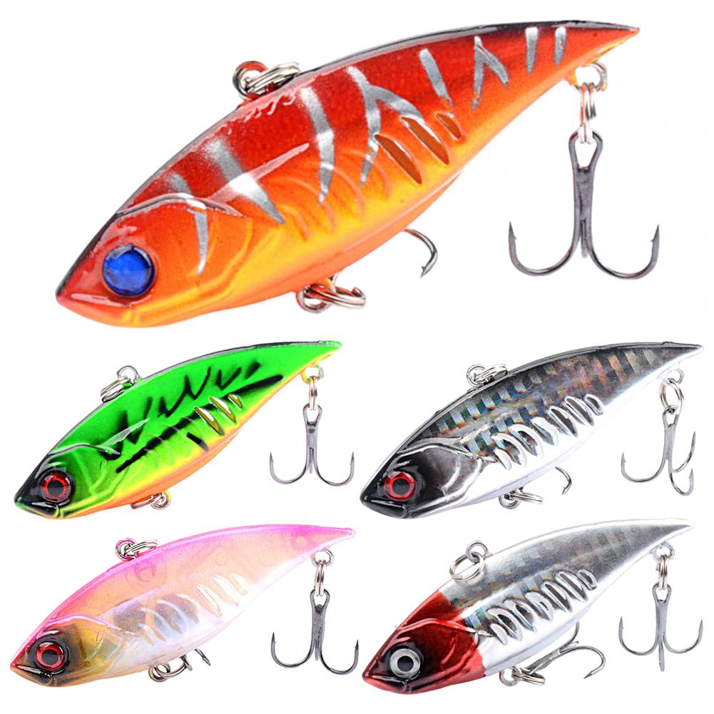 Fishing Lure 5Pcs Durable Simulated Sturdy  Fishing VIB ABS Hard Bite Fishing Supplies