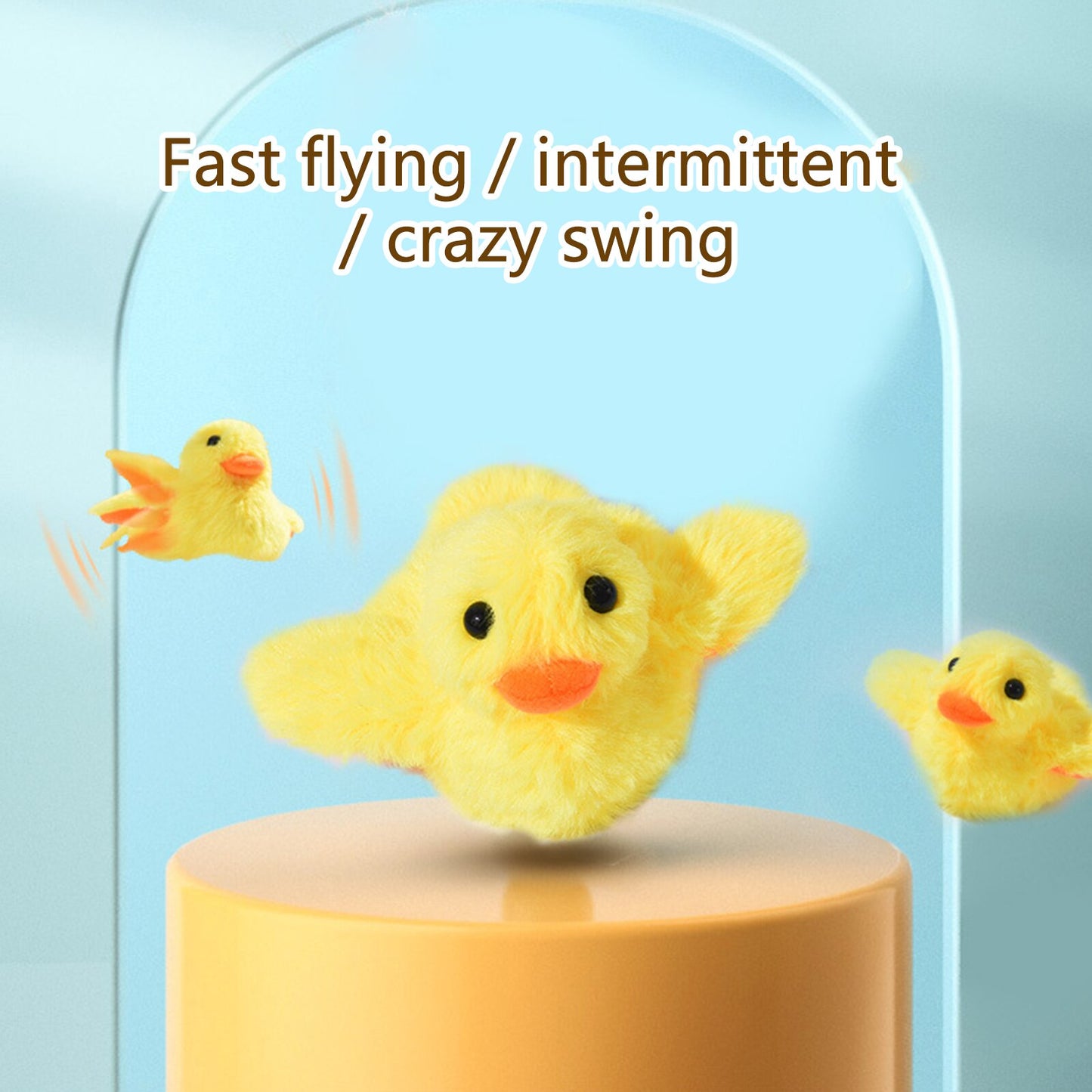 Plush Duck Toy Cat Interactive Chasing Toys