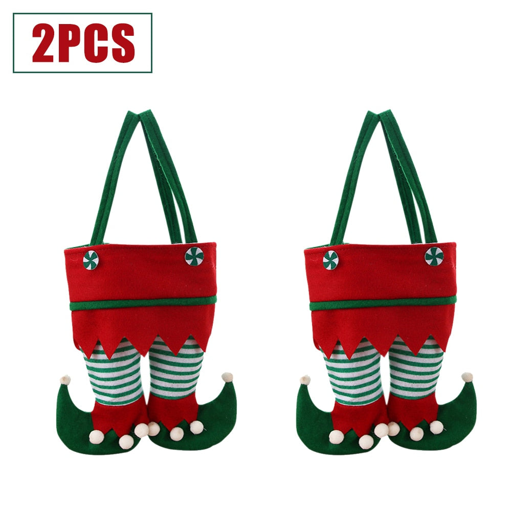 Christmas Elf Candy Bags Velvet Bags Santa Claus Pants