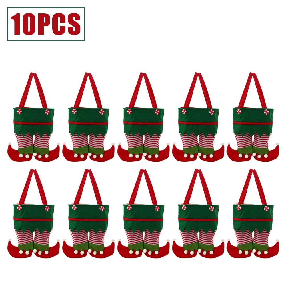 Christmas Elf Candy Bags Velvet Bags Santa Claus Pants