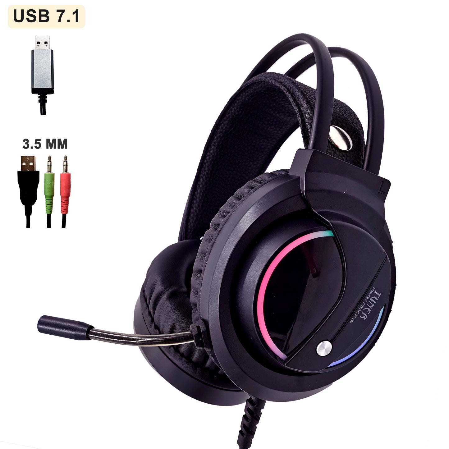 Music Gaming Headset Surround Sound with Mic Earphones