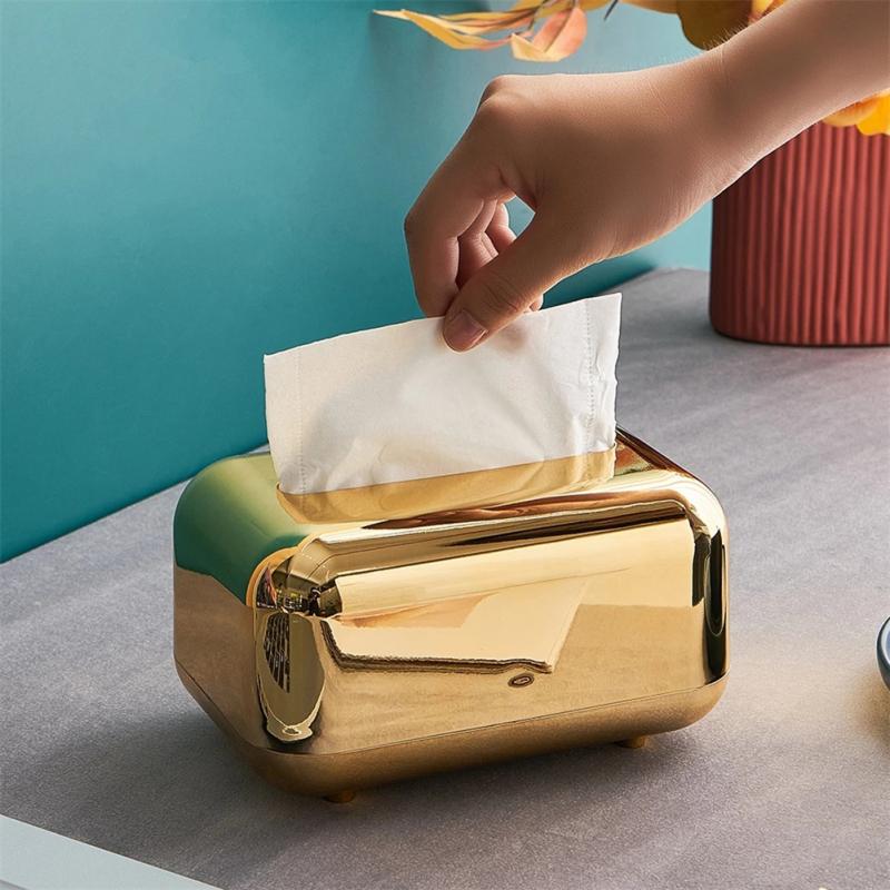 Mirror Gold Silver Tissue Box - northstarhomeandgarden