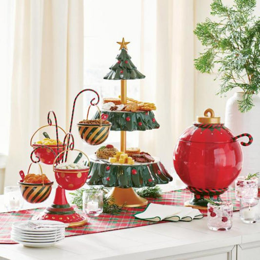 Snack Rack Christmas Tree Dessert Candy Plate Snack Tray