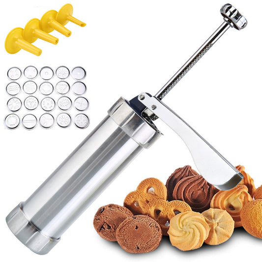 Cookie Hand Press Maker Kit Stainless Steel Cookie Mold