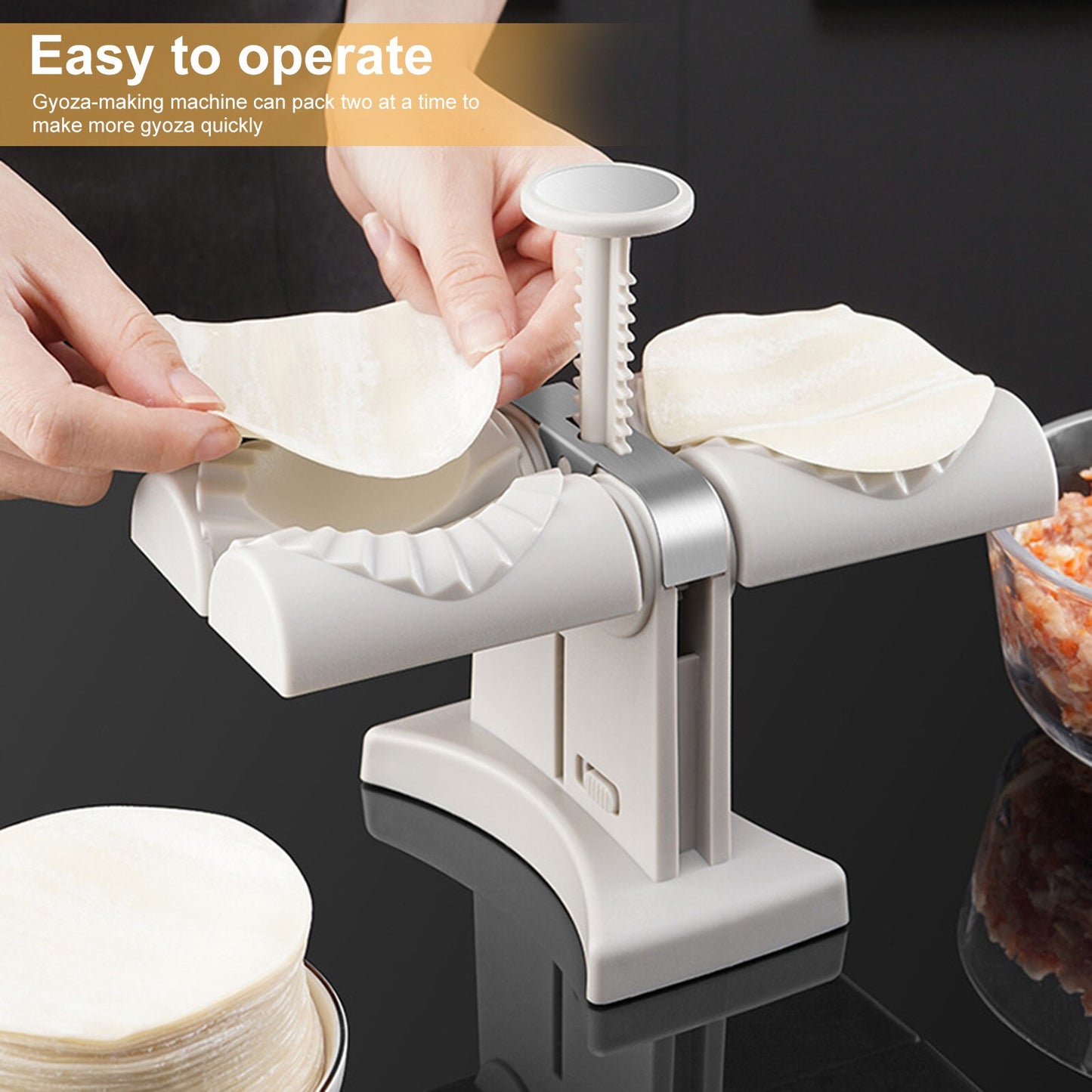 Automatic Dumpling Maker Double Head Press