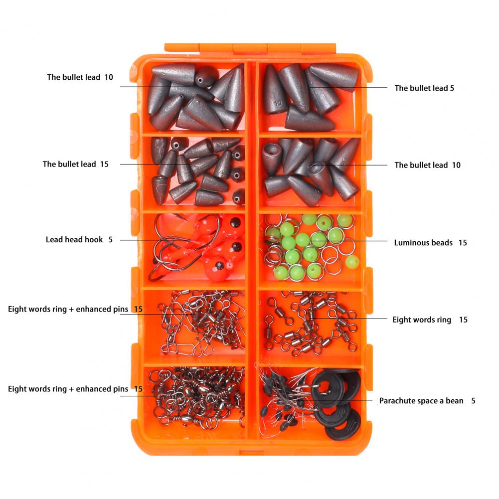 Fishing Gear Set 231Pcs/Set Exquisite Universal Portable  Bass Fishing Tool Kit Accessories Fishing Supplies