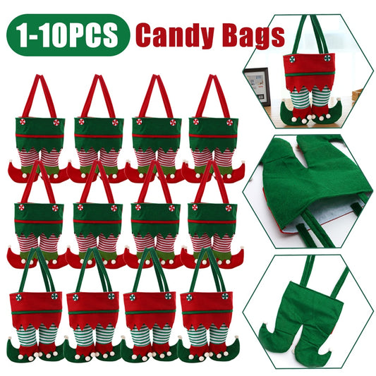 Christmas Elf Candy Bags Velvet Bags Santa Claus Pants