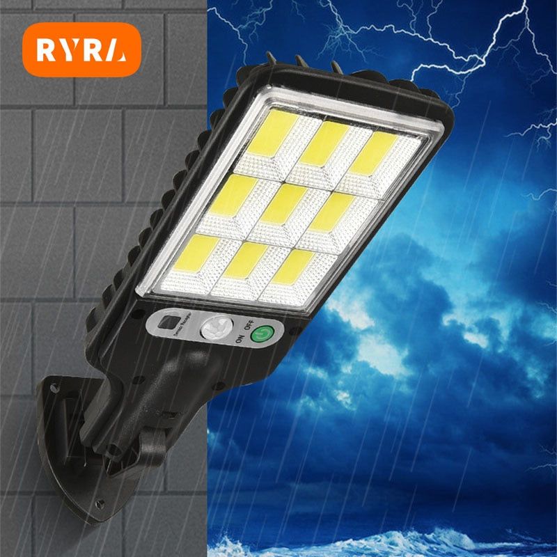 LED Solar Powered Light Outdoor Motion Sensor Sunlight Waterproof Wall Emergency Street Security Lamp For Garden Patio Path Yard