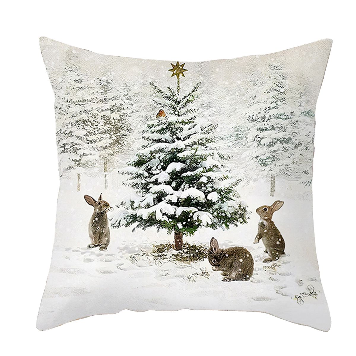 Christmas Elk Tree Cushion Cover Merry Christmas Decorations For Home 2023