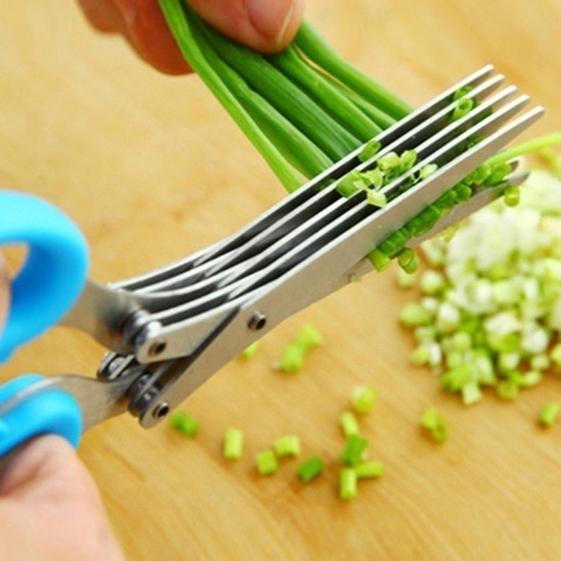 Muti-Layers Kitchen Scissors Stainless Steel Vegetable Cutter