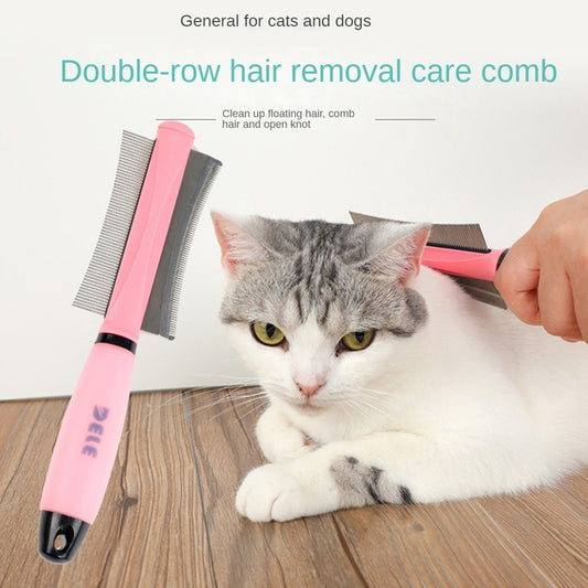 Pet Hair Combs Cat Dog Hair Remover Double-sided Easy Intimate Deshedding