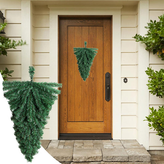 Xmas Tree Wreath  Useful Beautiful Bright Color  Christmas Tree Wreath Garland Front Door Decoration for Dorm