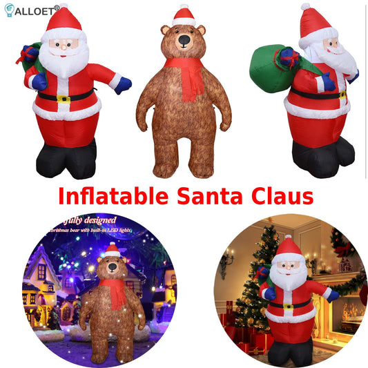 1.2-2.1m High Christmas Santa Claus Inflatable 3D Cartoon