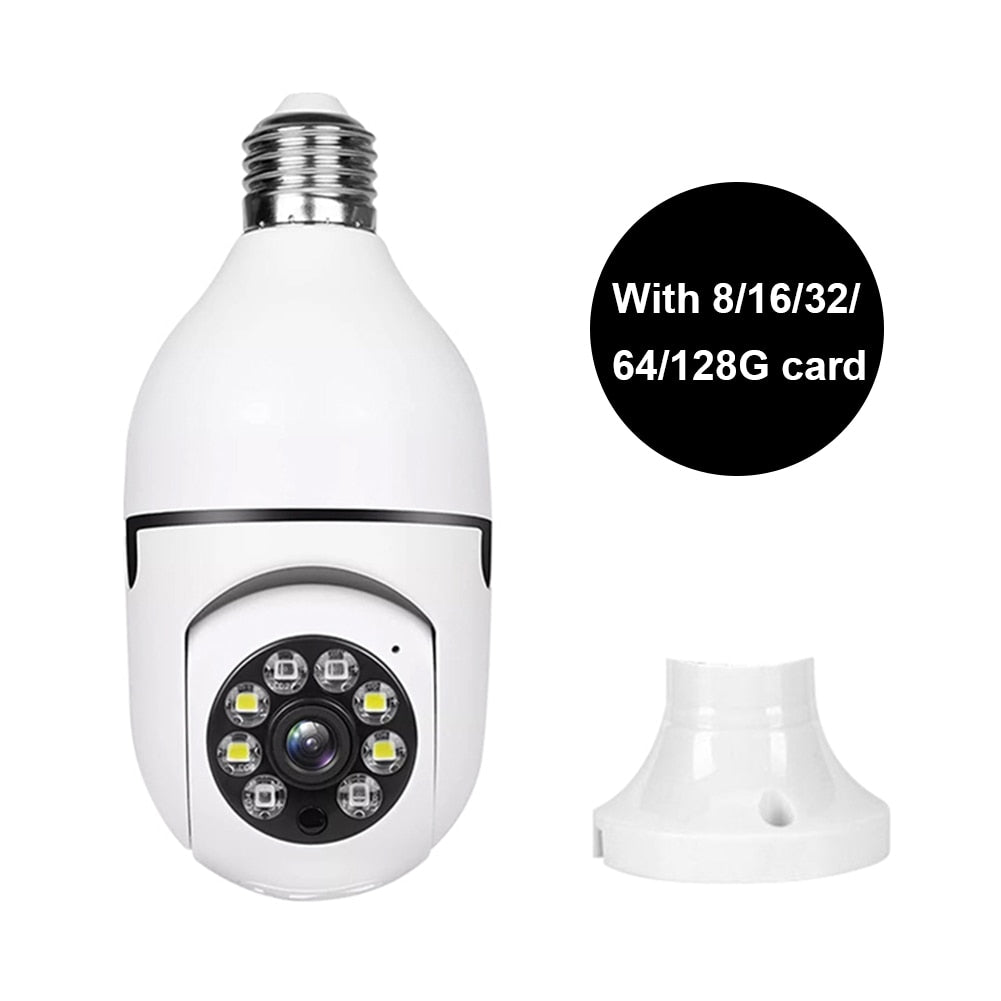 Wireless Pan Tilt Bulb Monitoring Wifi 2MP Light Bulb Camera Home Security