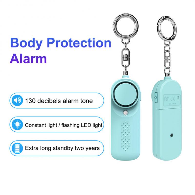 130 db Safesound Personal Security Alarm Keychain with LED Lights Self Defense Electronic Device for Women Camping Equipment