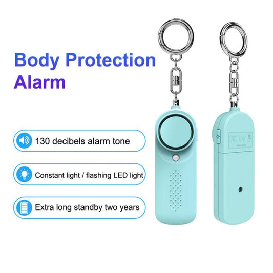 130 db Safesound Personal Security Alarm Keychain with LED Lights Self Defense Electronic Device for Women Camping Equipment