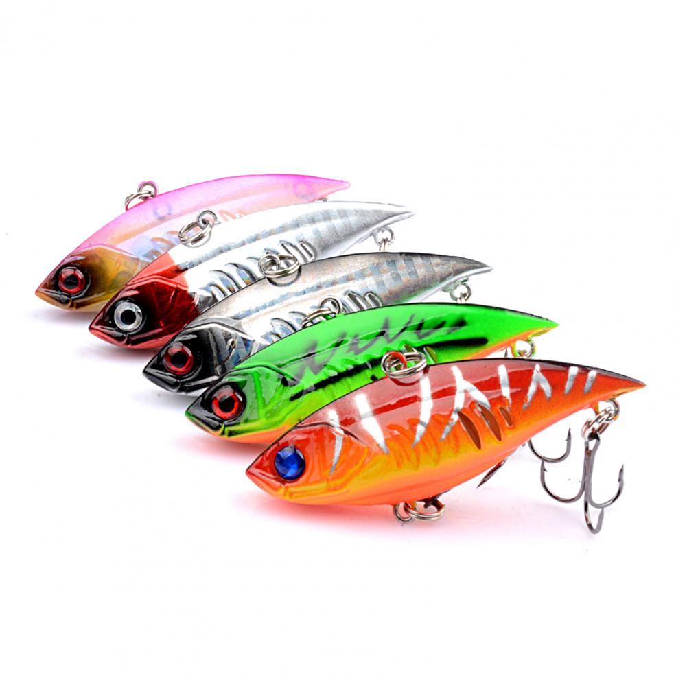 Fishing Lure 5Pcs Durable Simulated Sturdy  Fishing VIB ABS Hard Bite Fishing Supplies