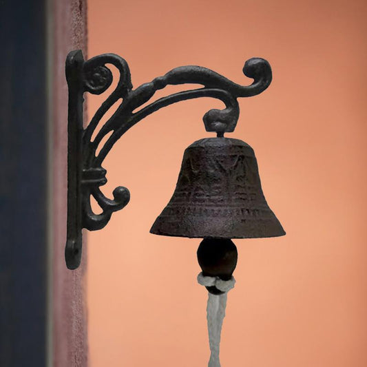 Retro Outdoor Bell Rustic Vintage Large Cast Iron Wall Mounted Metal Door Bell