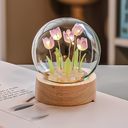 DIY Tulip Flowers LED Light DIY Handmade Night Light