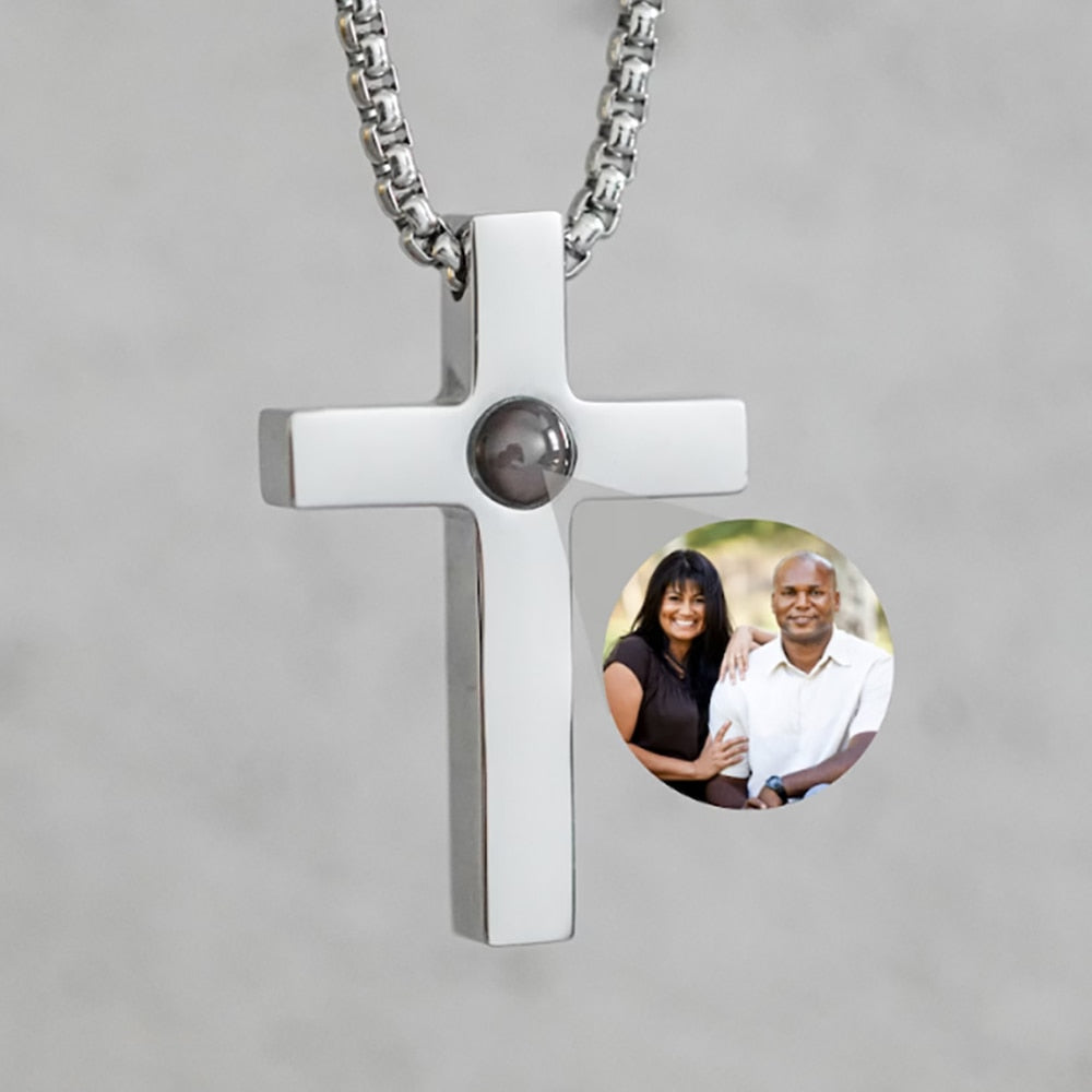 Custom Photo Projection Necklace Stainless Steel